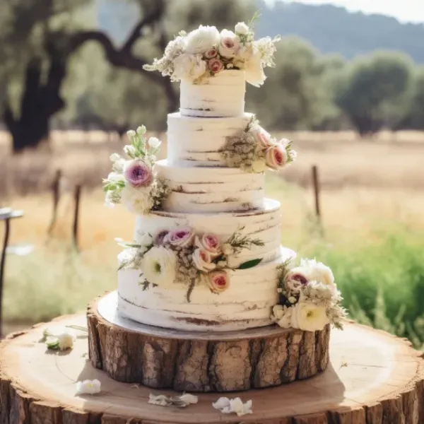 Ashley and Jeff Wedding Cake 2023