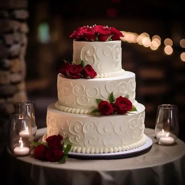 Ellen and Charles Wedding Cake 2023